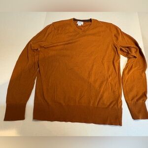 Mens Old Navy Small Rustic Orange Vneck Sweater